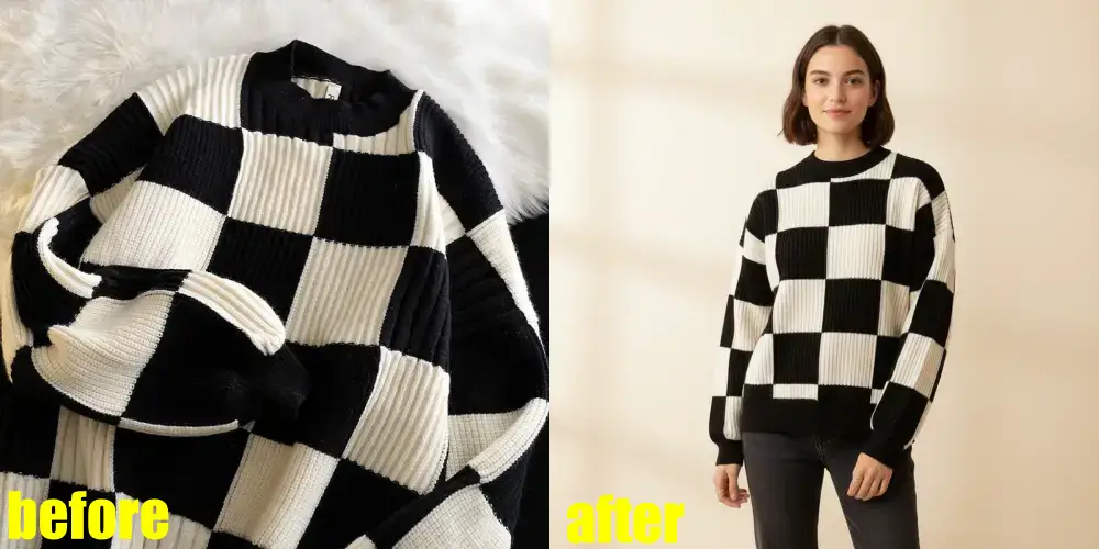 AI-enhanced clothing photos for Depop and Vinted - Professional product images that increase sales